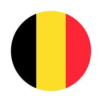 Drapeau rond de la Belgique. vecteur