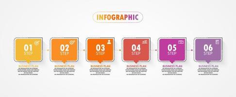 modèle d'étiquette d'infographie vectorielle avec options d'icônes ou infographie d'étapes pour les présentations d'idées commerciales, il peut être utilisé pour les graphiques d'information, les présentations, les sites Web, les bannières, les médias imprimés. vecteur