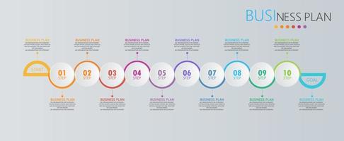 modèle d'étiquette d'infographie vectorielle avec options d'icônes ou infographie d'étapes pour les présentations d'idées commerciales, il peut être utilisé pour les graphiques d'information, les présentations, les sites Web, les bannières, les médias imprimés. vecteur