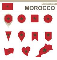 collection de drapeaux marocains vecteur