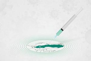 concept de vaccination en suède, injection de vaccin sur la carte de la suède. vaccin et vaccination contre le coronavirus, covid-19. vecteur