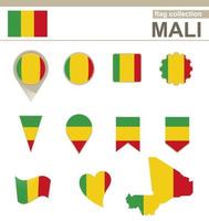 collection drapeau malien vecteur