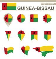 collection de drapeaux de guinée-bissau vecteur