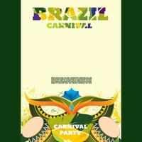 fond d'affiche de fête de carnaval brésilien. fond de poste, affiche de bannière, affiche d'événement musical et fête vecteur