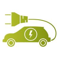 voiture électrique avec prise. voiture électrique. recharge des véhicules hybrides verts. concept de véhicule écologique. zéro émission vecteur