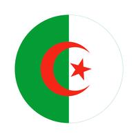 Drapeau rond de l&#39;Algérie. vecteur