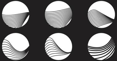géométrie de minimalisme de ligne de cercle. conception d'icône de forme de cercle. logo de ligne, cercle créatif vecteur