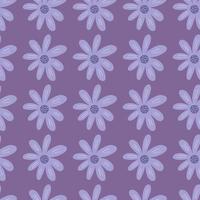 motif géométrique ditsy sans couture sur fond lilas. joli imprimé camomille. vecteur