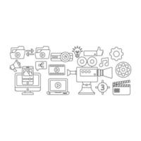 conception de vecteur de ligne de cinématographie