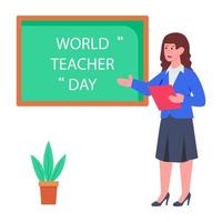 une illustration de la journée mondiale des enseignants vecteur