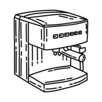icône de la machine à café vapeur. doodle style d'icône dessiné à la main ou contour. vecteur