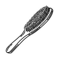 brosse de vêtement d'hiver pour l'icône des hommes. doodle style d'icône dessiné à la main ou contour. vecteur