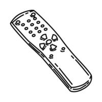icône de la télécommande du téléviseur. doodle style d'icône dessiné à la main ou contour. vecteur