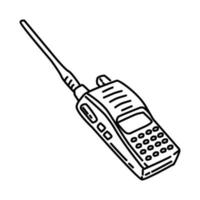 icône de talkie-walkie. doodle style d'icône dessiné à la main ou contour. vecteur