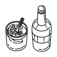 faire un pot d'icône de vin chaud. doodle style d'icône dessiné à la main ou contour. vecteur