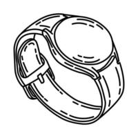 icône de la montre. doodle style d'icône dessiné à la main ou contour. vecteur