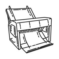 icône de trancheuse à pain électrique. doodle style d'icône dessiné à la main ou contour. vecteur