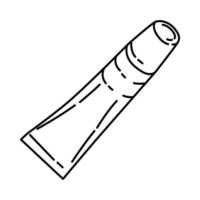 baume à lèvres d'hiver pour l'icône des hommes. doodle style d'icône dessiné à la main ou contour. vecteur