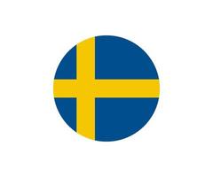 icône de vecteur de drapeau suédois. le drapeau de la suède.