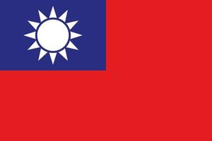 icône de vecteur de drapeau taïwanais. le drapeau de Taïwan.