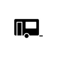 caravane, camping-car, modèle de logo d'illustration vectorielle d'icône solide de voyage. adapté à de nombreuses fins.
