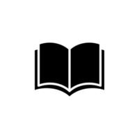 livre, lire, bibliothèque, étudier le modèle de logo d'illustration vectorielle d'icône solide. adapté à de nombreuses fins. vecteur