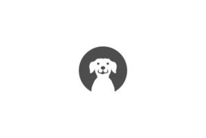 chiot de chien minimaliste simple pour vecteur de conception de logo de clinique pour animaux de compagnie