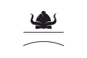 création de logo de casque d'armure viking pour bateau bateau cross fit gym jeu club sport vecteur