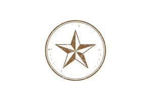 rétro vintage texas star insigne emblème étiquette timbre logo design vecteur