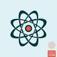 Icône de l&#39;atome isolé vecteur