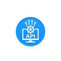 api, icône d'interface de programmation d'application, vecteur de concept d'intégration de logiciel