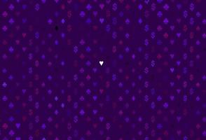 mise en page vectorielle violet foncé, rose avec des éléments de cartes. vecteur