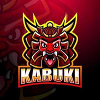 création de logo esport mascotte kabuki vecteur