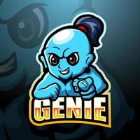 création de logo esport mascotte génie vecteur