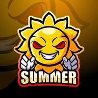 création de logo esport mascotte soleil vecteur