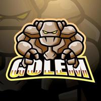 création de logo esport mascotte golem vecteur