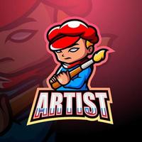 création de logo esport mascotte artiste vecteur