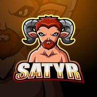 création de logo esport mascotte satyre vecteur