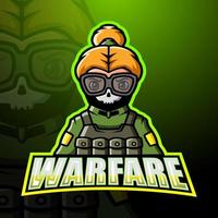 création de logo esport mascotte de guerre vecteur