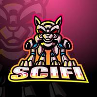 création de logo esport mascotte robotique vecteur