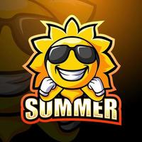 création de logo esport mascotte soleil vecteur