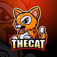 création de logo esport mascotte chat vecteur