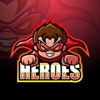 création de logo esport mascotte de super-héros vecteur