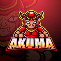 création de logo esport mascotte akuma vecteur