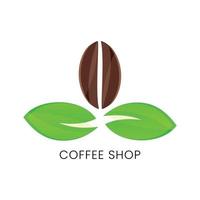 icône du logo du magasin de grains de café vecteur