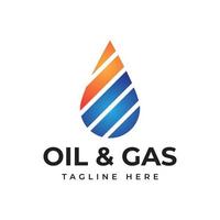 création de logo pétrole et gaz vecteur