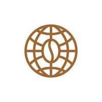 création de logo mondial atlas globe café vecteur