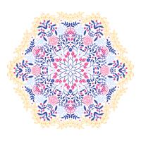 Mandala ésotérique floral vintage d&#39;ornement rond. vecteur