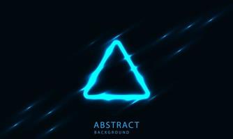 formes de néon bleu abstrait de science-fiction futuriste sur fond noir. conception de papier peint exclusive pour affiche, brochure, présentation, site Web, etc. vecteur