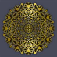 Illustration vectorielle de Mandala décorations vintage éléments couleur or vecteur